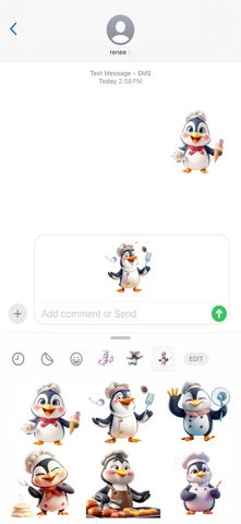 厨师企鹅贴纸 screenshot