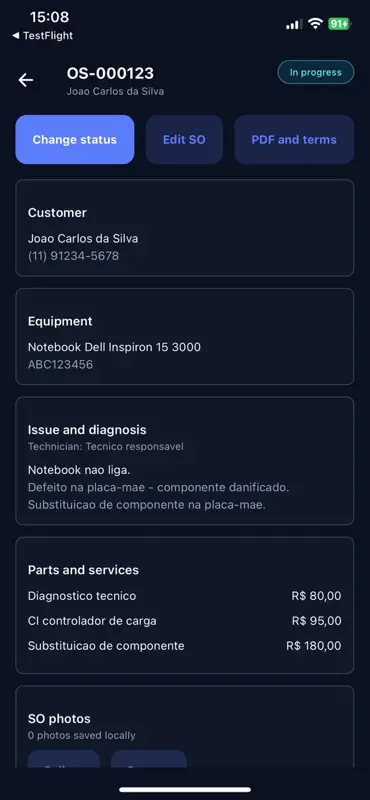 OrdemPro - O.S. Manutenção screenshot 2 of 6