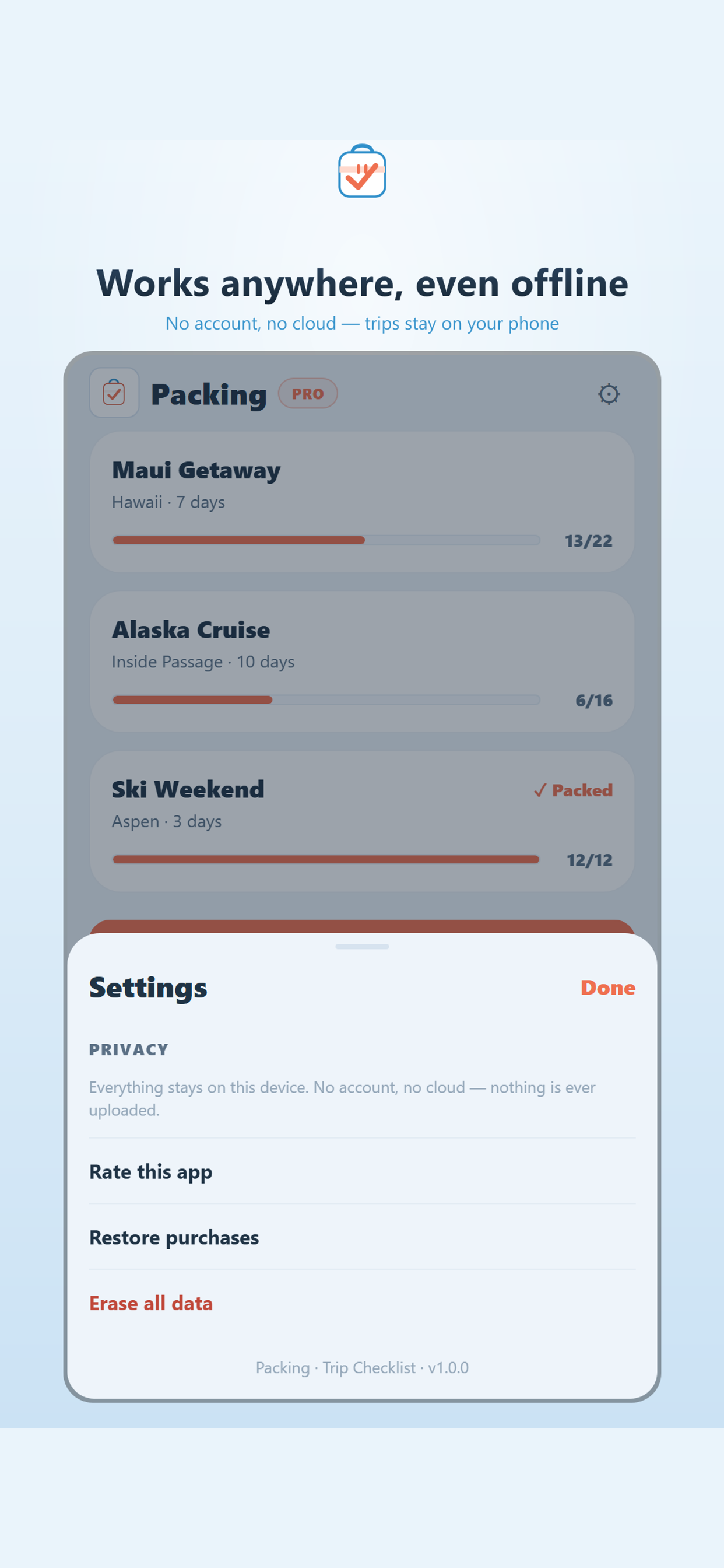 Packing List: Trip Checklist screenshot 7