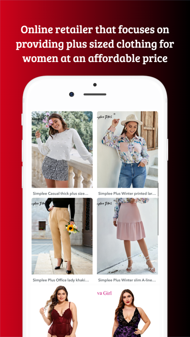 Plus Size Fashion Shopping Screenshot
