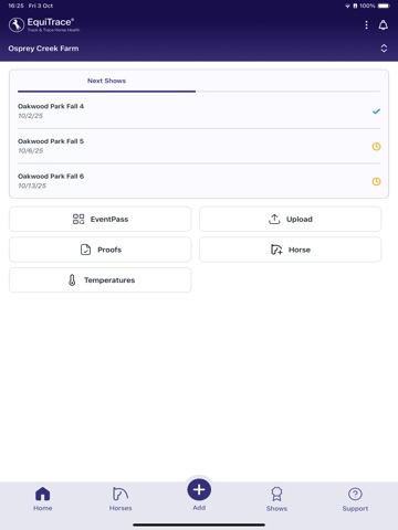 EventPass by EquiTrace iPad screenshot