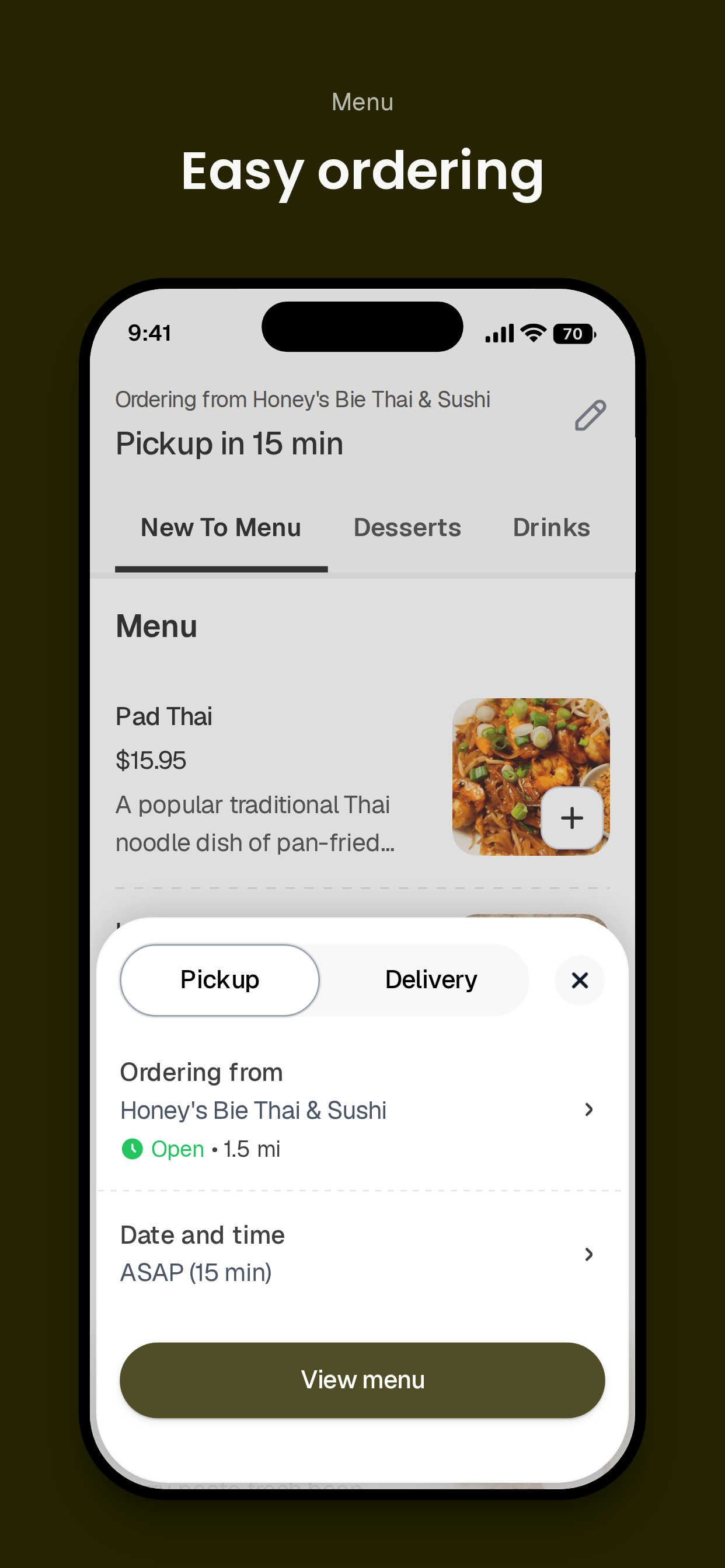 Honey's Bie Thai & Sushi screenshot 3