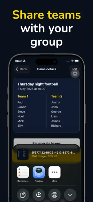 TeamPickr screenshot 4