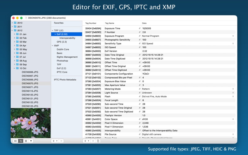 Screenshot #1 pour Photo Meta Edit