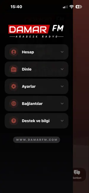 Damar FM: Canlı Arabesk Radyo screenshot 4