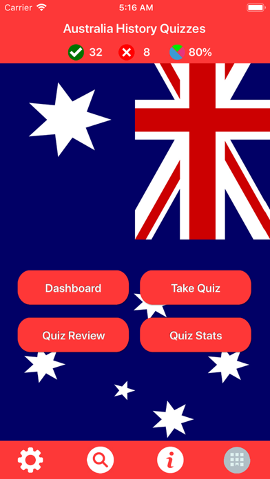 Australia History Quiz Screenshot