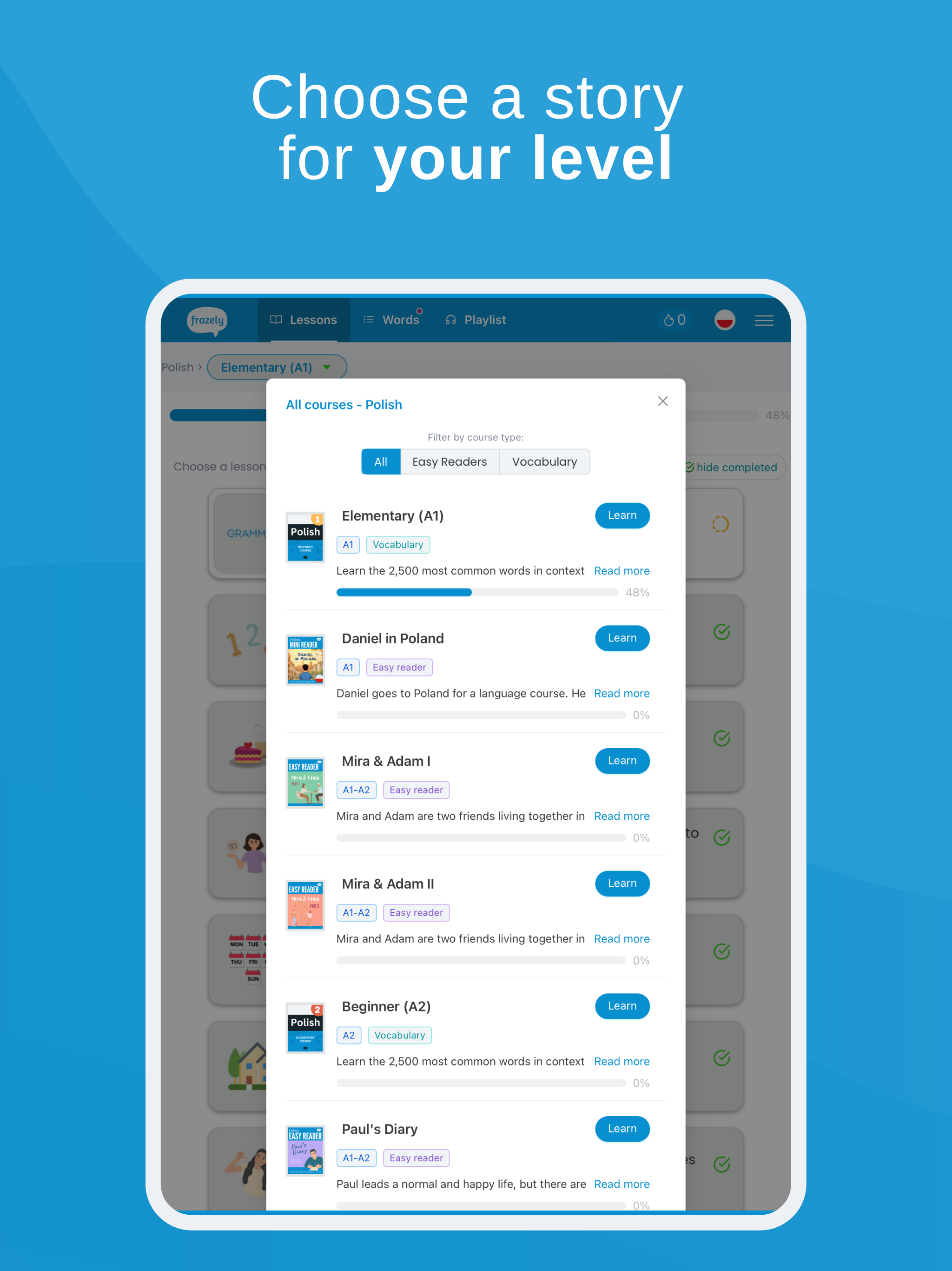 Frazely - language learning
