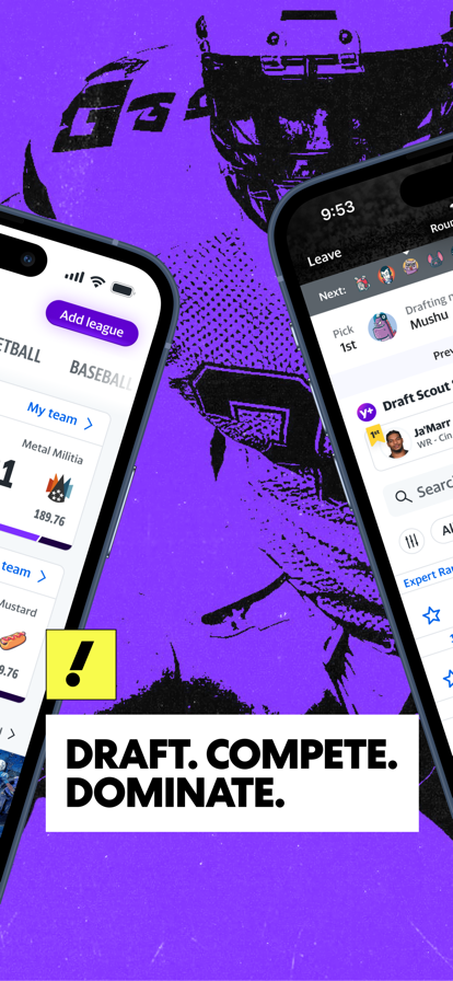 Yahoo Fantasy Football, Sports Screenshots
