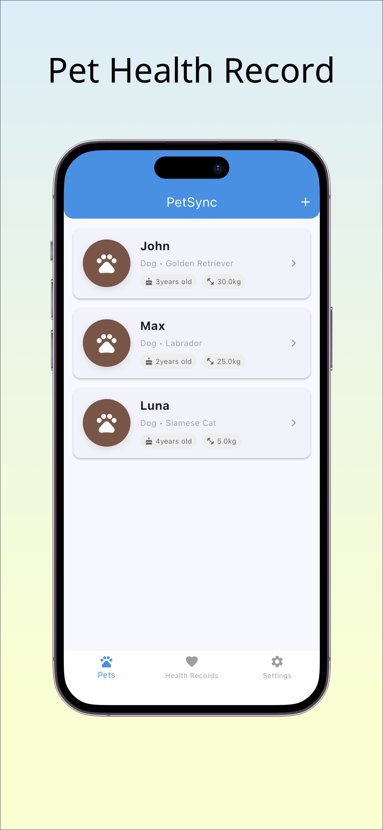 PetSync - Pet Health Log