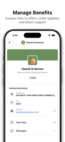 Pushcard: Secure Memberships iPhone screenshot