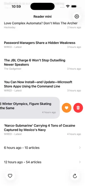 Reader mini - 24H News & RSS screenshot 3