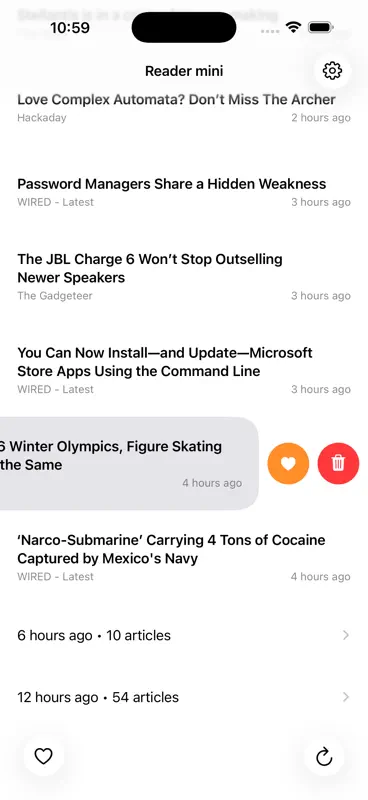 Reader mini - 24H News & RSS screenshot 3 of 7