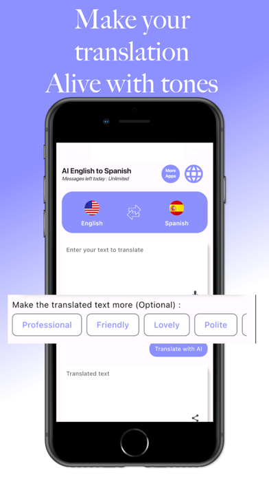 AI English-Spanish Translator Screenshot