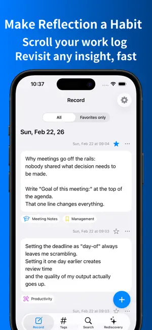 Work Notes-Daily Insight Log screenshot 2
