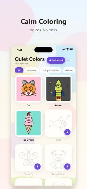 Quiet Colors: Coloring Book screenshot 1