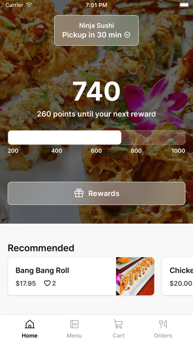 Ninja Sushi To Go iPhone screenshot 1 - Food & Drink app
