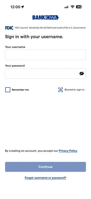 BankIowa Mobile screenshot 1