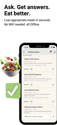 Liver Nutrition App iPhone screenshot