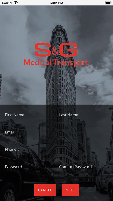 S&G Medical Transport Screenshot