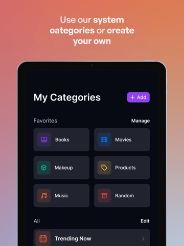 Recapp App iPad screenshot