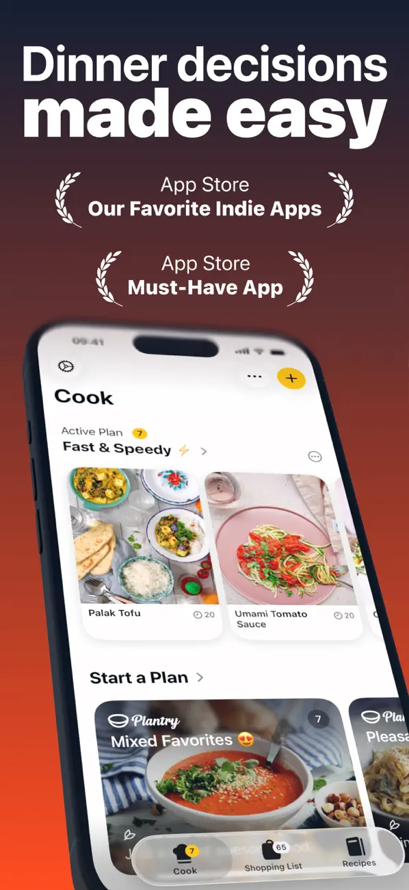 Screenshot #1 pour Plantry: Meal Plans & Recipes