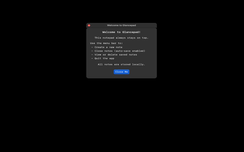 GlancePad screenshot