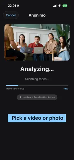 Face Blur For Video: Anonimo iPhone Ekran Görüntüsü 2