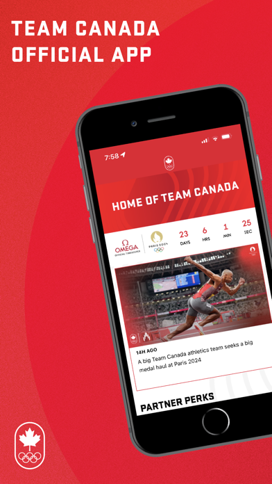 Team Canada Olympic App Screenshot