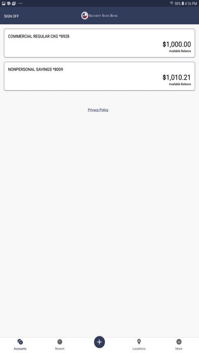 Security State Bank South TX Screenshot