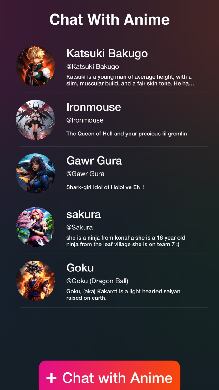 Anime AIWaifu Chatbot Fantasy