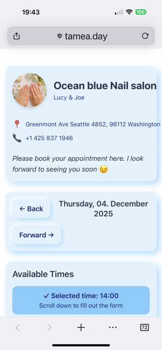 Tamea: Appointment Booking Screenshot 6 of 10