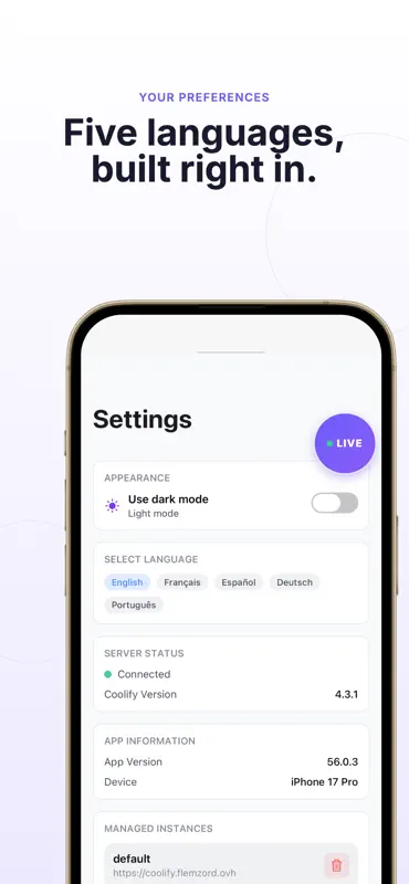 Coolifer: Gerencie Coolify screenshot 4 of 4