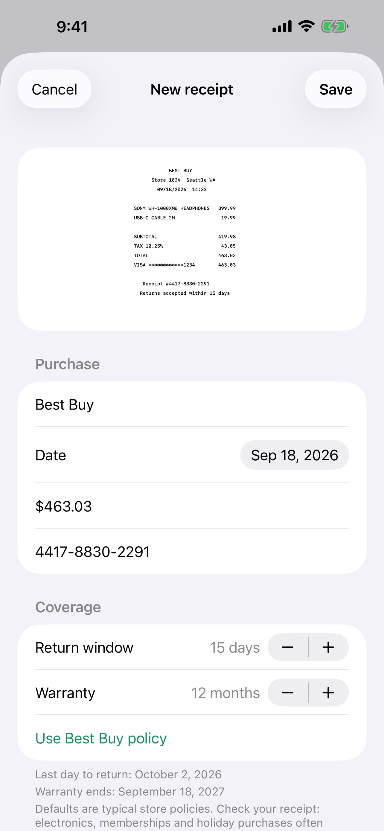 Screenshot 2 of Warranty Vault: By jet