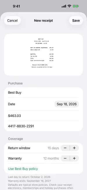 Warranty Vault: By jet screenshot 2
