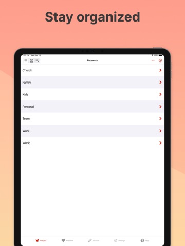 Prayer Journal App - Amen. iPad screenshot