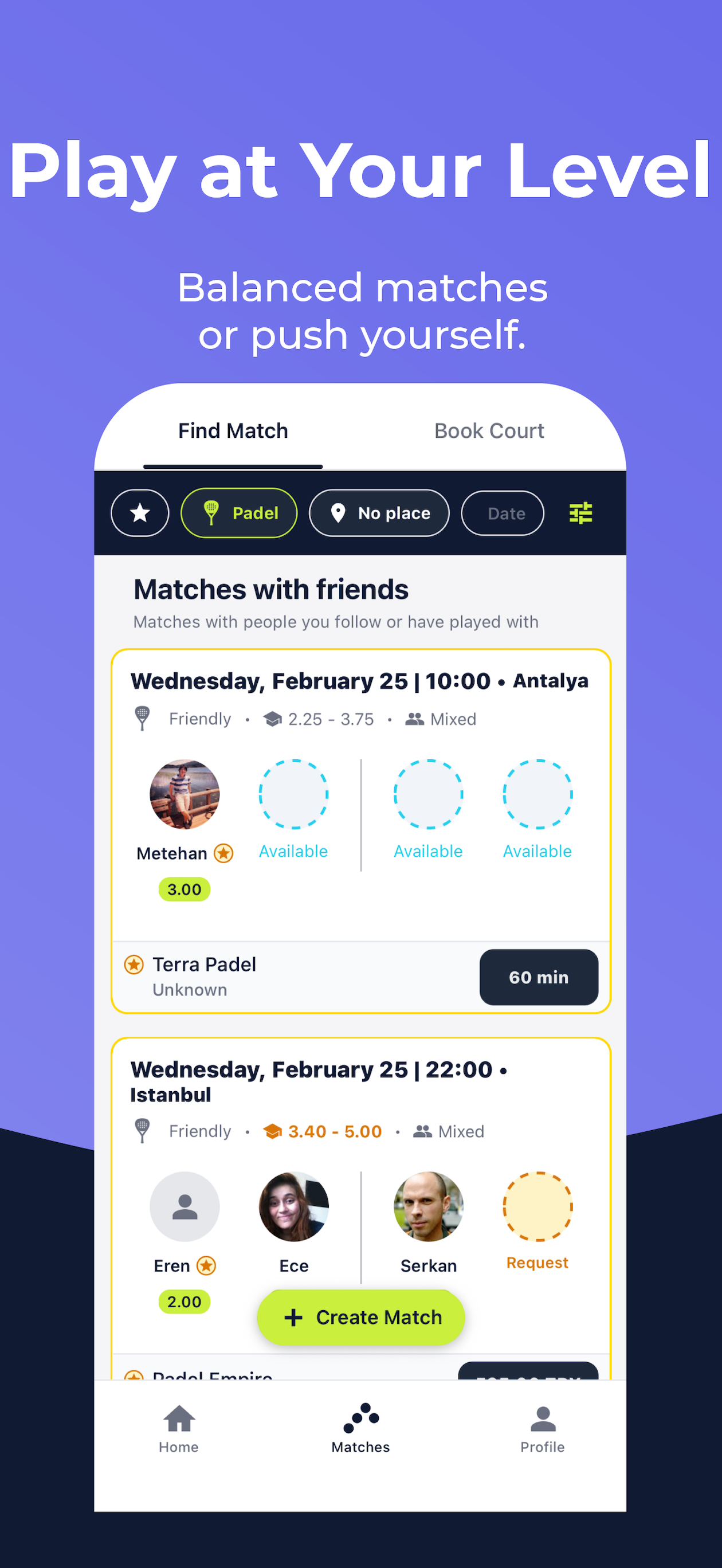 Matchabit - Padel, Tennis screenshot 4