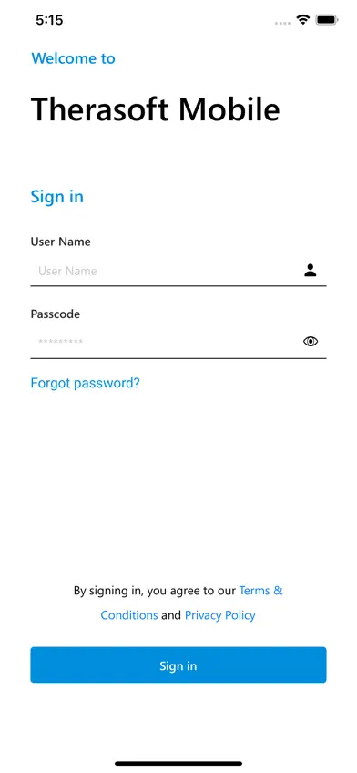 Therasoft Mobile screenshot 1