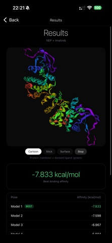 MolDock - Protein-Ligand Dock iPhone screenshot
