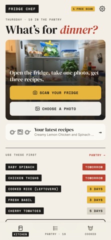 Fridge Chef: Recipe Ideas iPhone screenshot