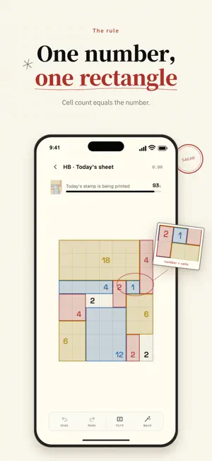 SAGAK: Shikaku Logic Puzzle screenshot 1
