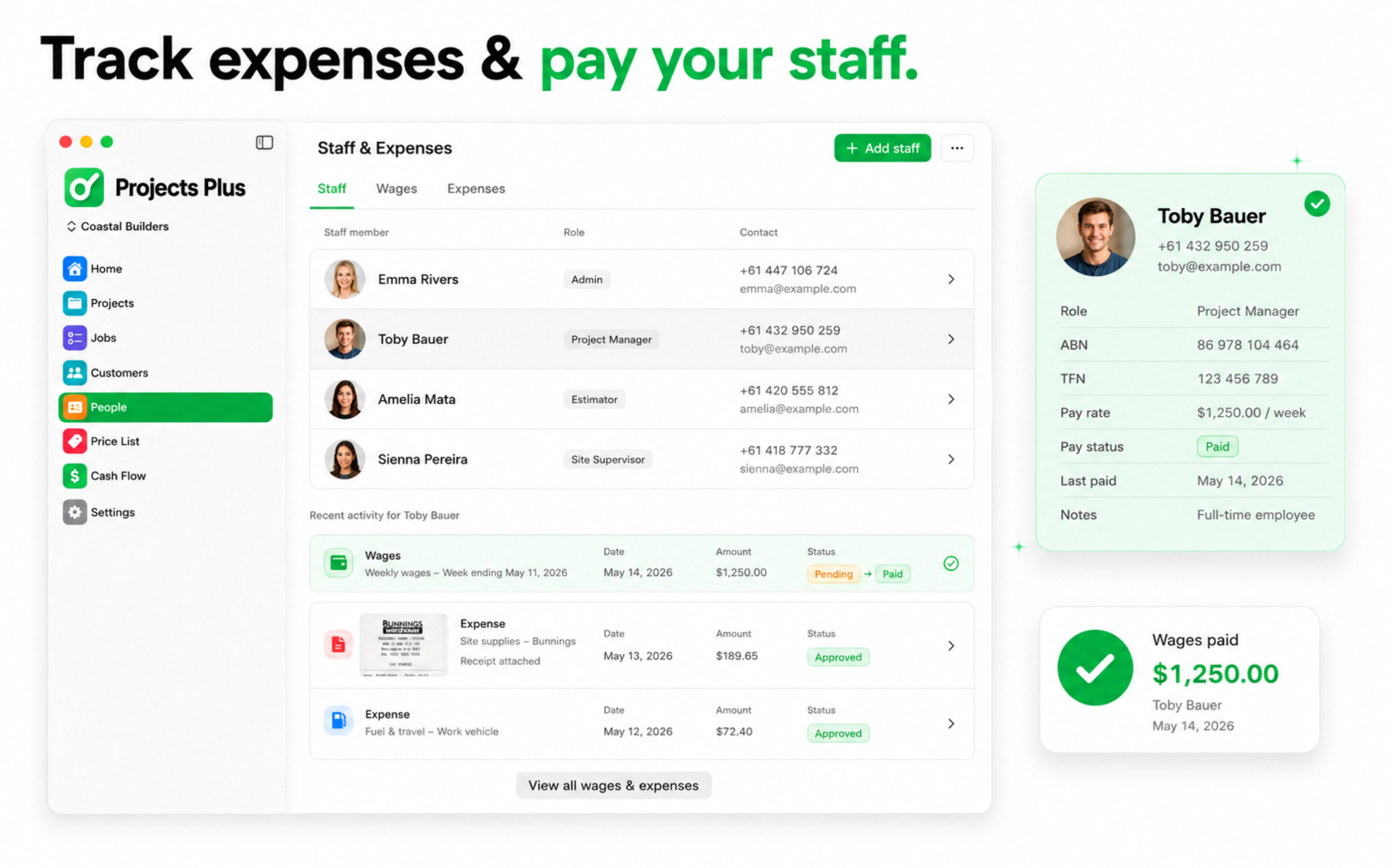 Projects Plus: Job Invoices