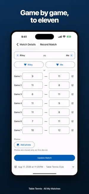 Table Tennis - All My Matches screenshot 2