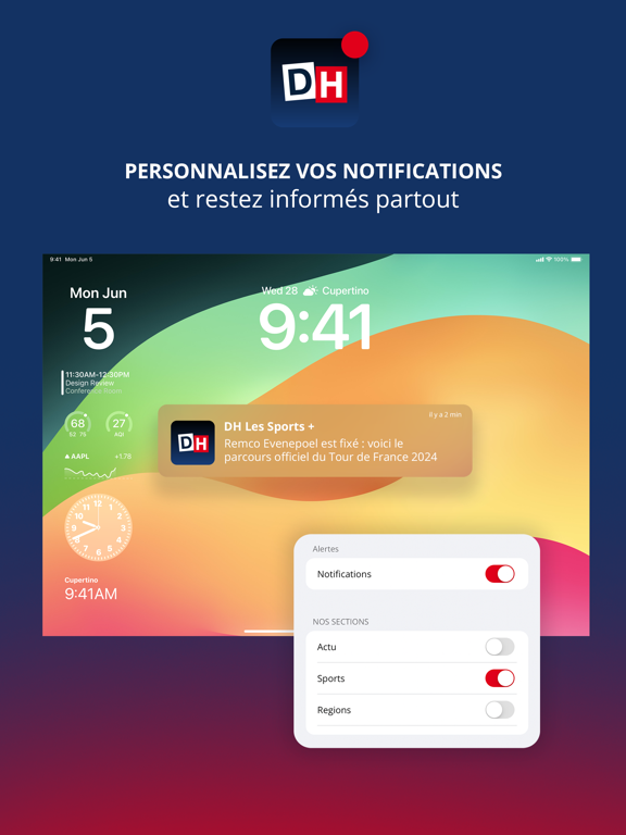 DH Les Sports + iPad screenshot 6 - News app
