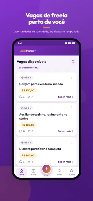 JobHunter - Freelances e Bicos screenshot 3
