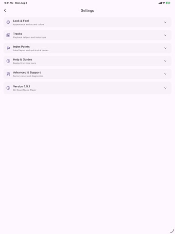 On Count Music Player iPad screenshot