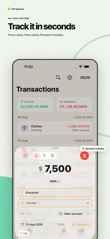 Ctrl Xpenses: Budget & Cards iPhone screenshot