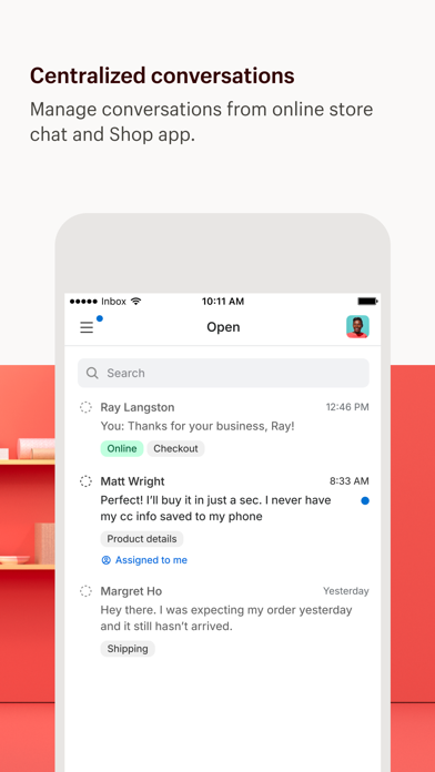 Shopify Inbox Screenshot