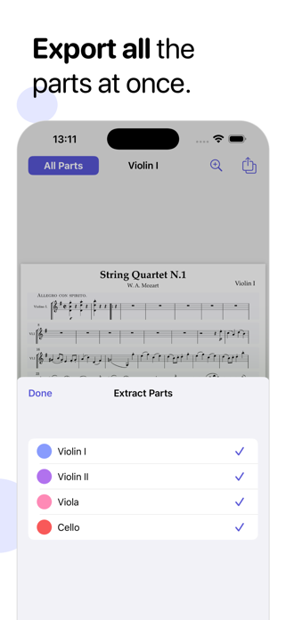 Partifier: extract score parts Screenshot 6 of 7