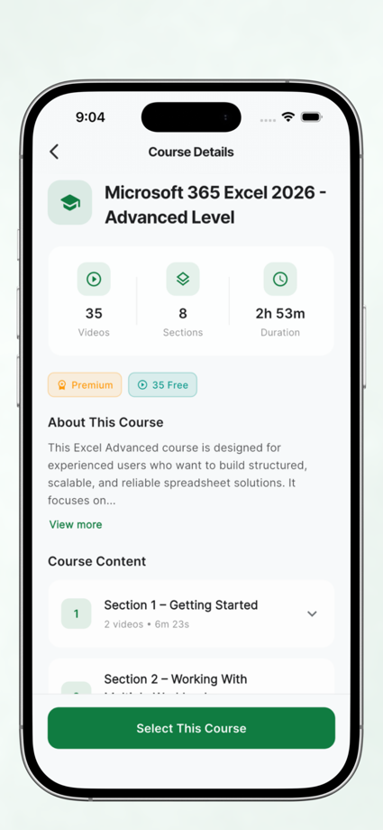Excel Mastery: Beginner to Pro App Store screenshot 7