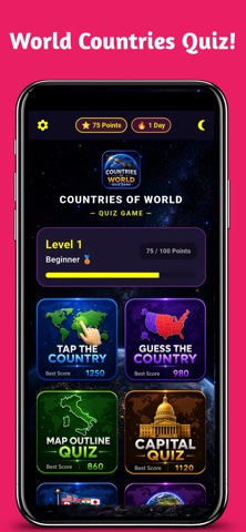 Countries of World - Quiz Game iPhone screenshot